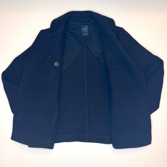 Gap Women’s Navy Blue  Wool Blend Double Breasted Peacoat Size- Extra Large - Picture 8 of 10